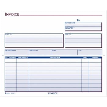 Amazon.com : Adams Invoice Unit Set, 2-Part, Carbonless, 8.5 x 7.44 ...