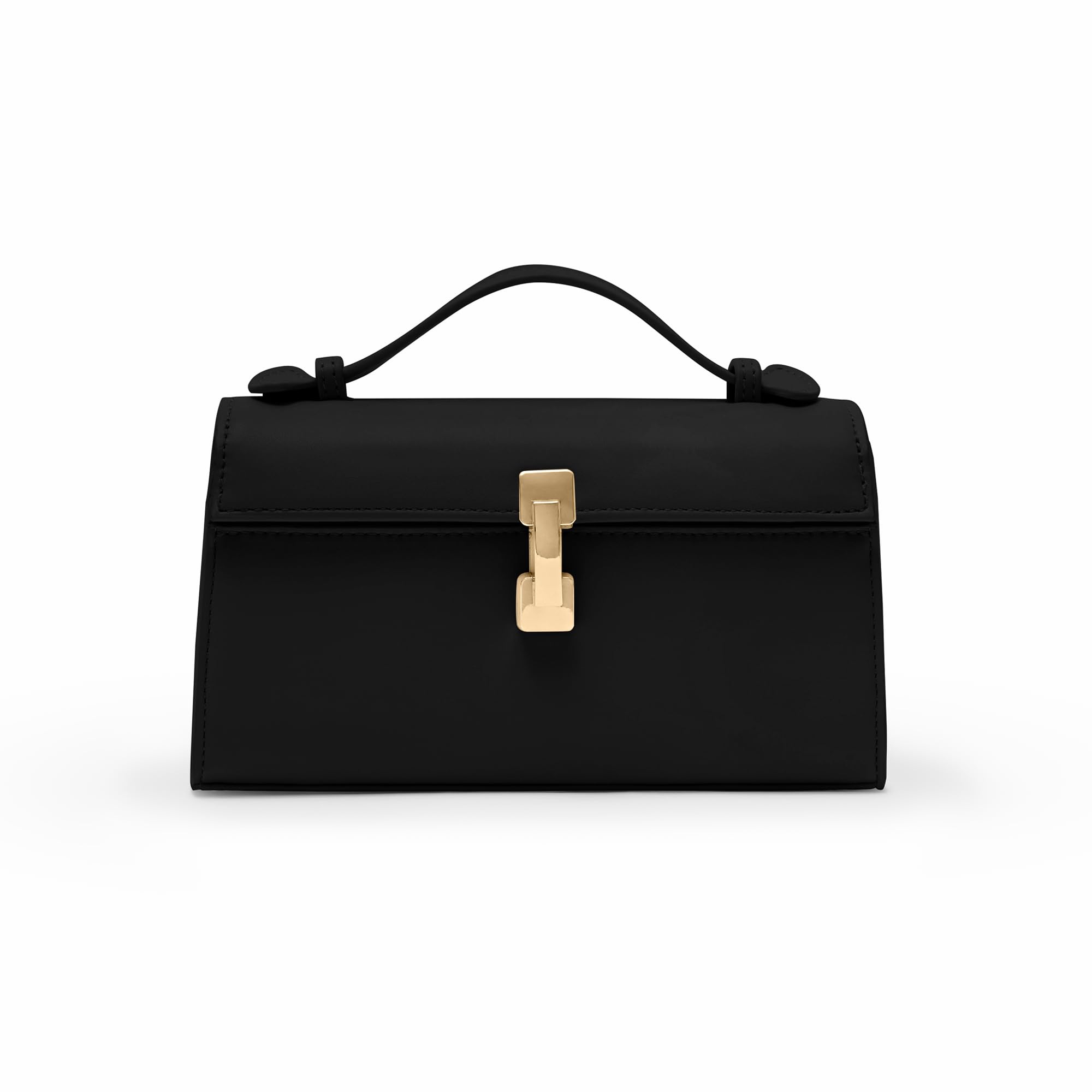 Photo 1 of Clutch Purses for Women - Black Clutch Purses for Women - Small Evening Bag - Trendy Top Handle Purse - Adjustable Crossbody Handbag PU Leather - Black
