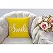HGOD DESIGNS Smile Sunshine Pillow Case Cotton Linen Smile Sunshine Yellow Square Cushion Cover Standard Pillowcase for Men Women Home Decorative Sofa Armchair Bedroom Livingroom 18 x 18 inch