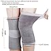 Restar Bamboo Charcoal Cashmere Warm Metal Spring Fitness Knee Pad Unisex Cashmere Knee Brace Pads Winter Warm Thermal Knee Pad 1 Pair by Restar Kneepad