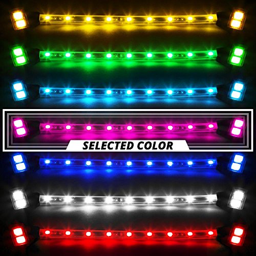 Premium PINK 10 POD 4 STRIPS LED Motorcycle Engine & Ground Neon Accent Light Kit with 4-key Remote