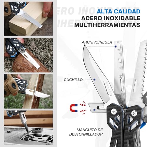 Mossy Oak Multi-purpose Pliers, 22 in 1 Multitool, Multipurpose Knife Multi-Tool with Pliers, Knife, for Repair, Hiking, Camping