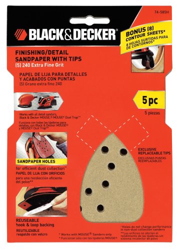 Black & Decker 74-585H 240-Grit Mouse Sand Paper