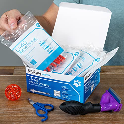 UltiCare VetRx U40 Pet Insulin Syringes, Comfortable and Accurate Dosing of Insulin for Pets