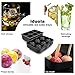 Iduola BPA Free Ice Cube Trays with Lids, Set of 2 Food-Grade Silicone Reusable Sphere Round Ice Ball Maker Easy Release Large Square Ice Cube Molds for Chilling Cocktail, Whisky, Bourbon