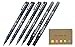 Tombow Fudenosuke Brush Pen, Hard/Soft/Dual Tip, 6-pack, Sticky Notes Value Set