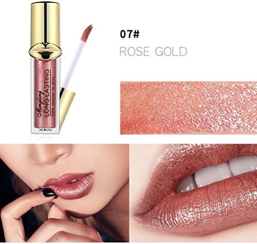 UPXIANG Liquid Lipstick Shiny Waterproof Long-Lasting Pigmented Lip Gloss Vivid Colour (G)