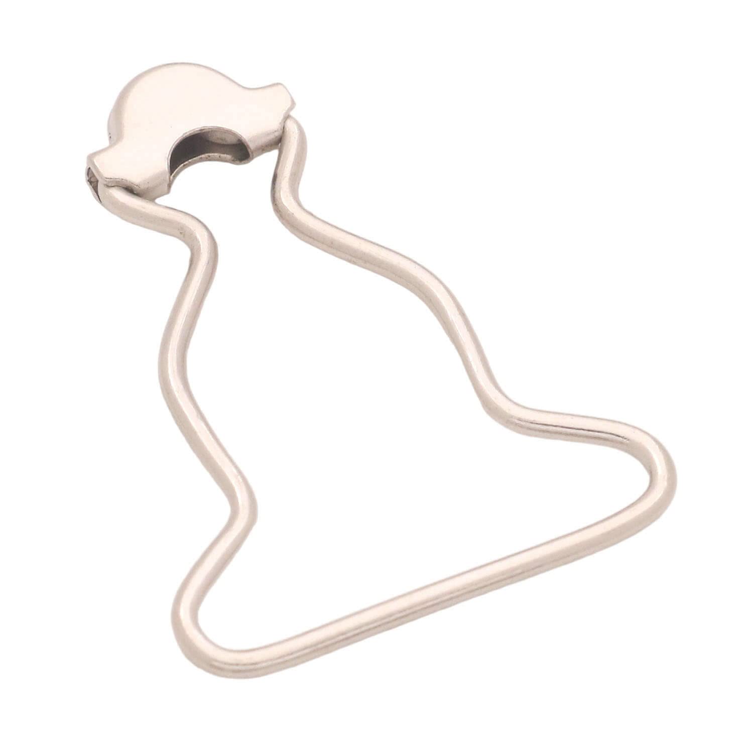 BIKICOCO Gourd Shape Overall Suspender Dungaree Buckles, 1-1/4'' Wide Bottom, for Rompers Sewing DIY, Silver - Pack of 20