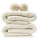 6 XL Organic Wool Dryer Balls & Lavender Essential Oil Bundle (30 mL) Reduces Drying Time - 100% Natural New Zealand Wool - Reusable Natural Laundry Ball Fabric Softener - Wool Balls for Dryer