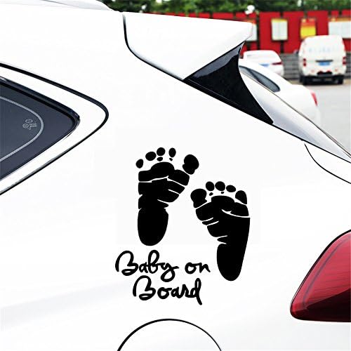 vylymuses Car Stickers and Decals Baby ON Board Stickers Car Styling Waterproof Reflective Stickers Car Door Body Window Decoration Stickers Vinyl Stickers Car Decals Vinyl Stickers Decals (Black)
