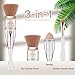 Makeup Brushes Zoreya(TM) 3 in 1 New TRIO Complexion 3x High Efficient Multipurpose Professional Minimalist Design Makeup Brushes Set Kit with Maximum Application, Bronzer Blush (Medium Shader Set)