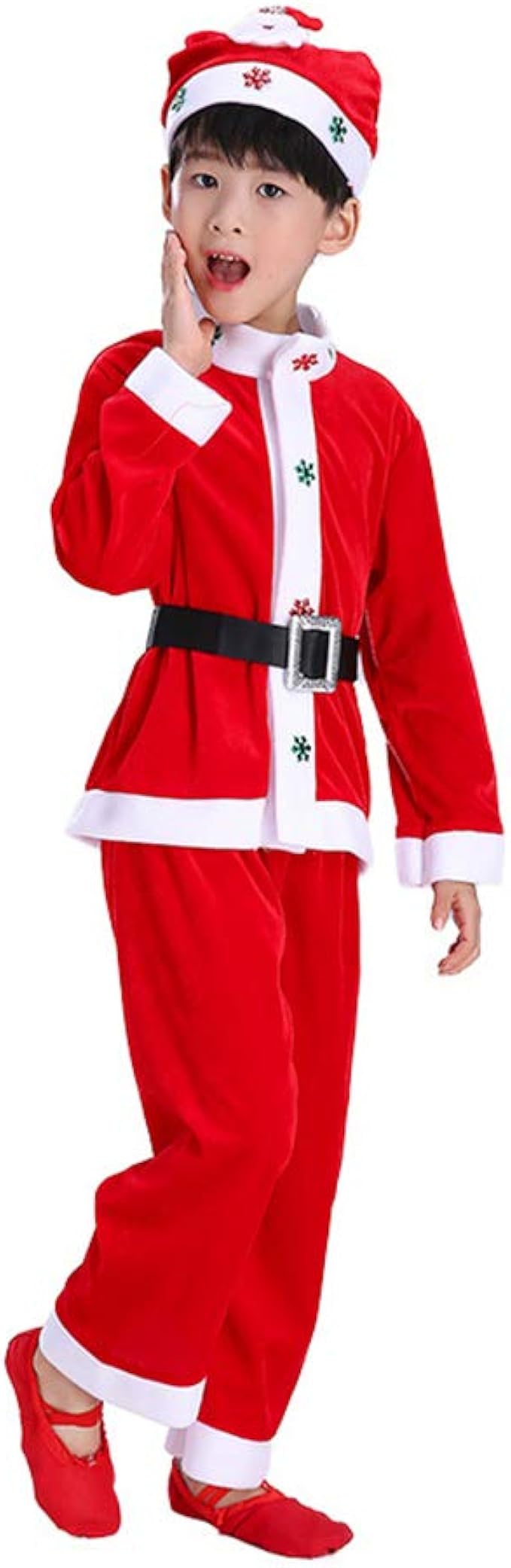 SOIMISS Children Christmas Santa Claus Suit Party Dressed Up Clothing