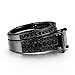 AMiERY Black Gold Sapphire Princess Cut CZ Wedding Engagement Band Bridal Rings Jewelry Set (10)