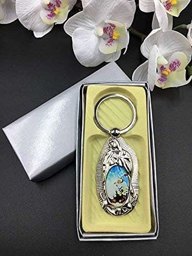 12 Pcs Blue Baptism Keychain Party Favors for Baby Boys and Girls/Bautizo Recuerdos/Gift for Guest/Christening Favors