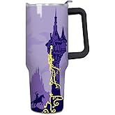 01coin Castle 40 oz Tumbler, Spill Proof Tumbler with straw, Insulated Cup Stainless Steel Travel Mug, Birthday Christmas Gifts