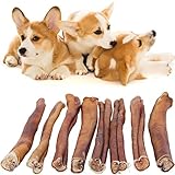 Natural Dog Chews Long Lasting - Wag Haus Premium Beef Pizzle Dog Treats, Mix of Thick, Thin, Standard and Jumbo Bully Sticks, 12 inch Beef Sticks Packaged in the USA in 15 ounce Re-sealable Bag