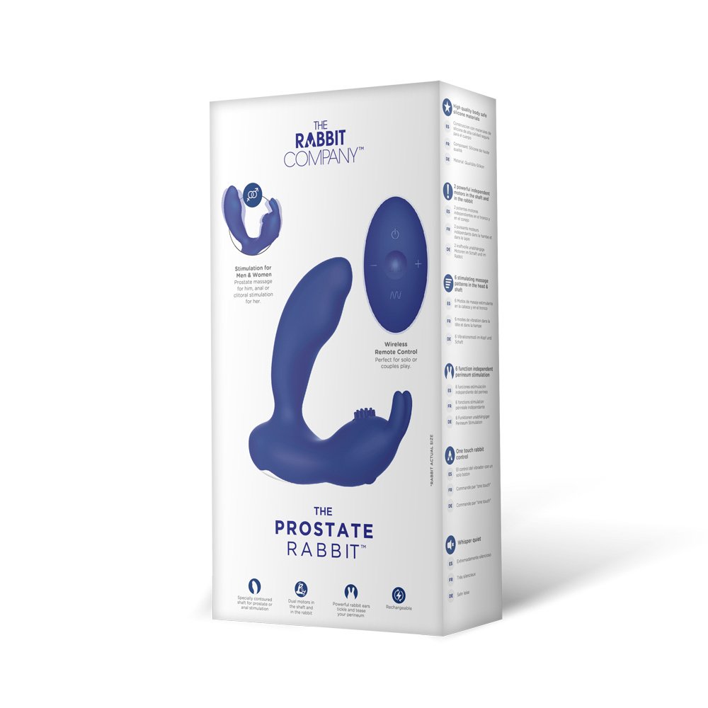 The Rabbit Company Prostate Vibrator, One Size, Navy Blue