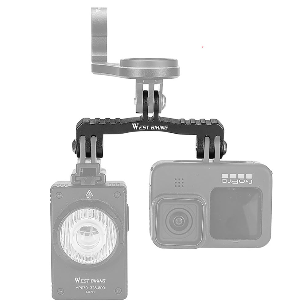 XBERSTAR Bike Computer Mount, Bike GPS Computer Camera Light Mount Holder Bracket for Garmin/FOR Wahoo Edge (Double-ended bracket)