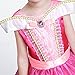 LOEL Girls New Princess Party Costume Aurora Long Dress, 120CM,120cm for 4-5 year,Pink