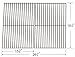 Hisencn Stainless Steel Cooking Grate Replacement for Charbroil 463268007, 463268606, 463247009, 463244011, 463248108, Thermos 461262407, Master Forge GGP-2501, 18 1/4 inch