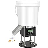 Automatic Fish Feeder for Pond, Briidea Outdoor Pond Feeder with 4L Capacity, Timed Feeding, Anti Clog System, Wildlife - Proof Design &amp; Waterproof Housing