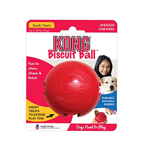KONG Biscuit Ball and Peanut Butter Snacks Treat Dispensing Toy
