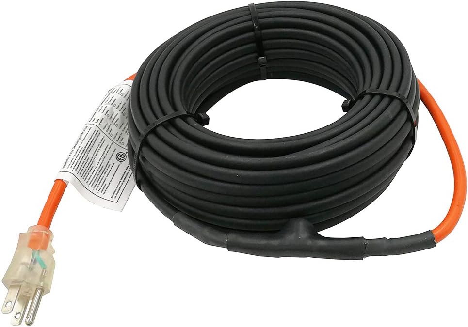 TOPDURE TDSF 120-feet Self Regulating Pre-assembled Pipe Heating Cable 120V - - 