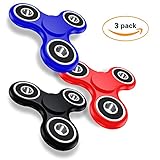 3 Pack Fidget Spinner, Hand Tri-Spinner Fidget Stress Relief Toys for Adults and Kids, All-in-one Design High Speed Ceramic Bearing 2-3 Min Spins,Relieves your ADD ADHD Autism Anxiety and Boredom
