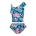 Girls Two Piece Bikini Swimsuit Floral Ruffle Swimwear Flounce Bathing Suit Set
