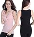 CAKYE Women Nursing Tank Top Camisole Sleep Bra For Maternity / Breastfeeding (Medium: Fits for Weight 120-145 lb, Black + Pink Dot + White (3pcs))