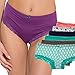 6 Pack Women Cotton Hipsters Panties Briefs With Lace Trim Sexy Underwear Lady,Prints,X-Large / 16-18