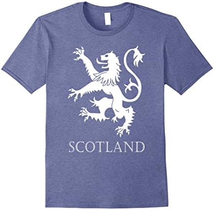 Mens Lion Rampant T-shirt Scotland Tee Scottish Scots Flag Gift XL Heather Blue