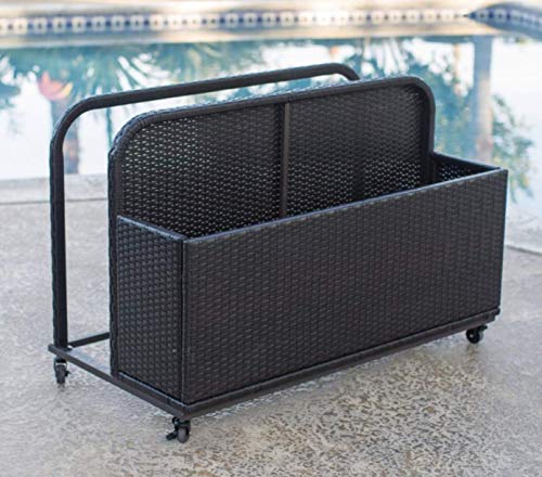Resin Wicker Raft Caddy With Wheels - By DERMA PAD