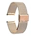 TRUMiRR 22mm Wire Mesh Stainless Steel Watch Band Strap Bracelet for Samsung Gear S3 Classic Frontier, Gear 2 R380 R381 R382, Moto 360 2 46mm Men, Asus Zenwatch 1 2 Men, Pebble Time, LG, Rosegold
