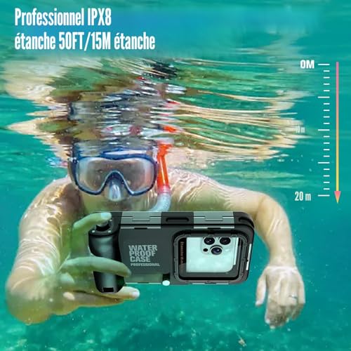 Professional Diving Phone Case Pouch Waterproof Smartphone IPX8 Pouch Waterproof Phone Case Cover Protective Case for iPhone 17 Air 16 17 Pro 16 17 Pro max 15 Pro 13 14 15 Pro Max