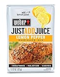 Weber Just Add Juice Marinade Mix, Lemon Pepper, 1.12 Ounce, Pack of 4