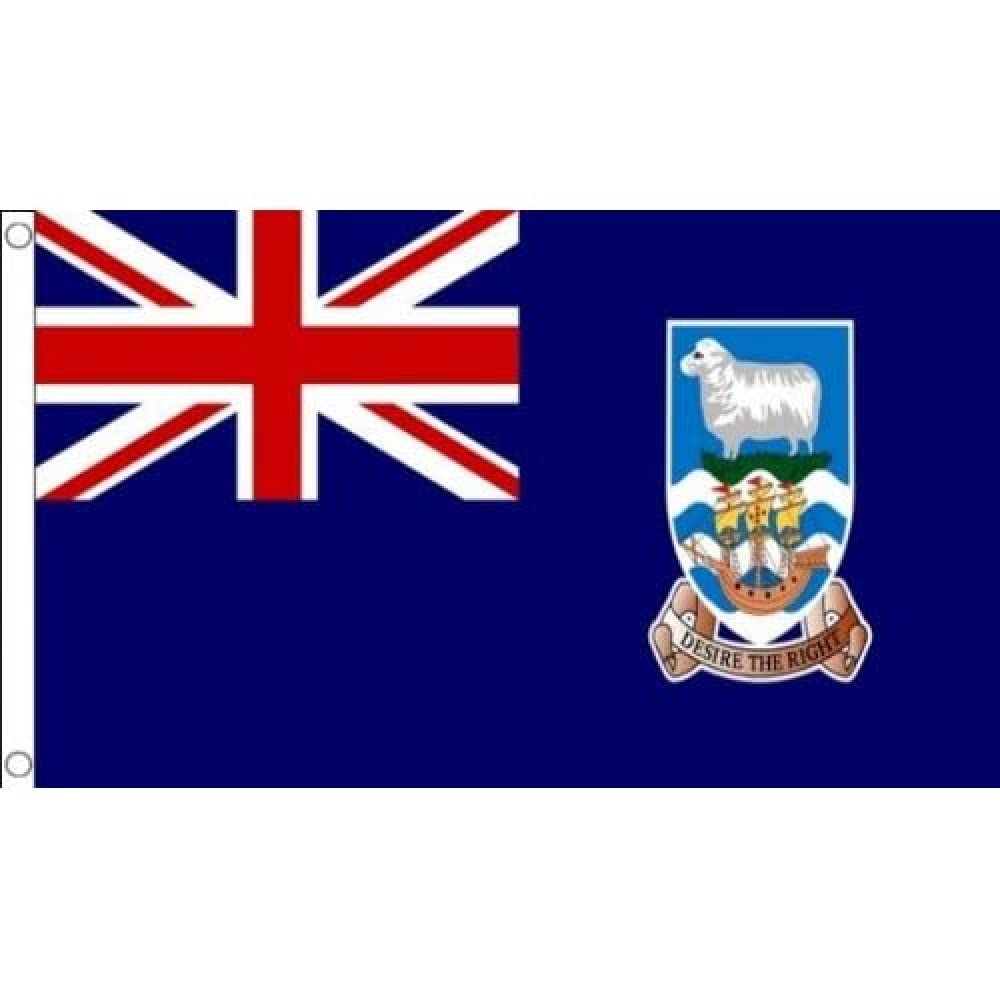 AZ FLAG - Falkland Islands Flag - 3x5 Ft - 100D Polyester Malvinas Banner with Two Metal Grommets - Fade Resistant - Vivid Colors - 3' x 5' Feet - 150x90 Cm — image 1