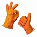Heat Resistant Non-Slip Silicone BBQ Glove Oven Mitts & Pot Holders - Waterproof & Dishwasher Safe - Non-Stick & Easy To Clean Oil Washed Off Easily - Made To Last FDA approved Non-Toxic Pure Silicone Material - One Size Fits Most - Lifetime Guarantee