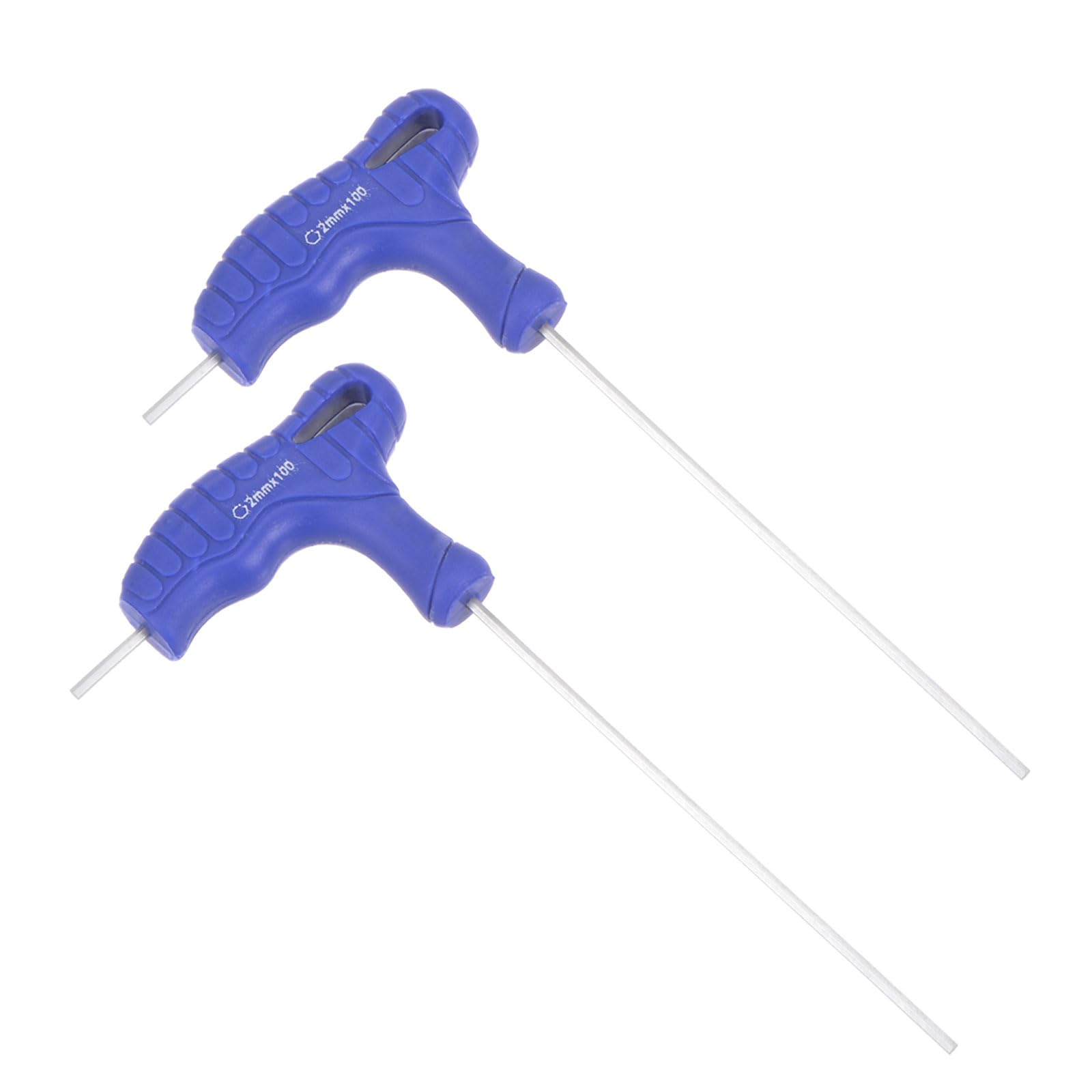 CoCud T-Handle Hex Key, 2mm Hex, CR-V Steel Metric T-Key Wrench Blue - (Applications: for Basic Home Repair and Mechanical Maintenance), 2-Pieces