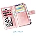 Fingic for Samsung S9,Galaxy S9 Wallet Case, Luxury Glitter Wallet Case Nickel Plated Press Stud[Cash Holder][Wrist Strap][Magnetic Snap Closure] Protective Cover for Samsung Galaxy S9,Rose Gold