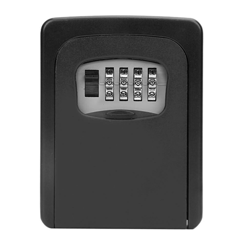 Funnytek Lock Key Safe, 4 Digit Combination, Wall Mounted, Black, Waterproof