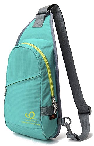 WATERFLY Mini Sling Chest Bag Small Single Shoulder Backpack for Youth Women Hiking Bicycle Cross Body Bags School Daypack Bookbag