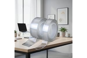 2pcs of Super Strong Double-Sided Tape - Reusable, High Strength, Residue-Free, Waterproof, Suitable for Home, Office, and Ca