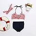 3pcs Toddler Baby Girls Swimwear Cute Straps Bikini Set Swimsuit Beachwear Outfits (Red, 12-18 Months)