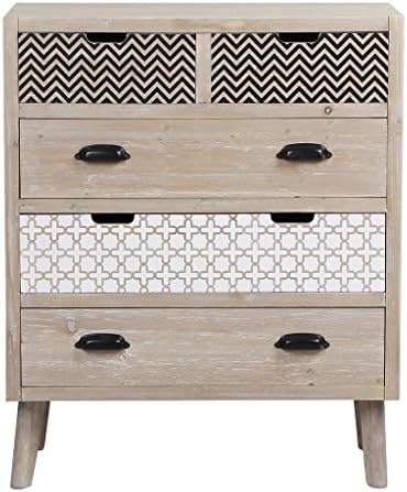 Cabinet Handmade With Legs Made Of Wooden, 5 Drawers For Large Storage Space