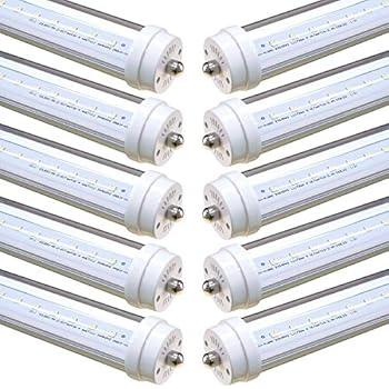 light brightness equivalent 8ft t12 40w tube fluorescent lumen fivestar etl 5000k 90w replacement listed ended dual lights led saving