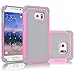 Tekcoo for Galaxy S6 Case, [Tmajor Series] [Pink/Grey] Shock Absorbing Hybrid Rubber Plastic Impact Defender Rugged Slim Hard Case Cover Shell for Samsung Galaxy S6 S VI G9200 GS6 All Carriers
