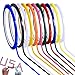 JDYYICZ 11 Rolls 11 Colors Whiteboard Art Tape Artist Tape Fingerboard Tapes Marking Grid Tapes Chart Graphic Tape 1/8