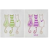 Wet-It Swedish Dishcloth Set of 2 (Cat Lover)