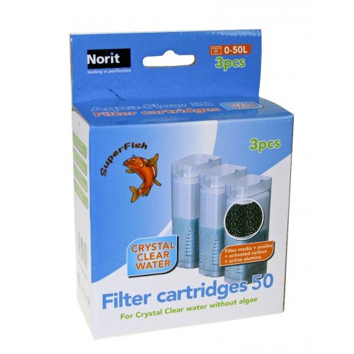 Superfish Crystal Clear Cartridges - Aqua Flow 50 - Cartridge - Pack of 3